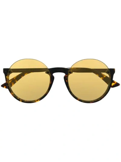 Shop Mcq By Alexander Mcqueen Tortoiseshell Frame Sunglasses In Brown