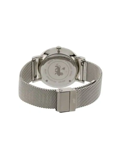 Shop Larsson & Jennings Ljxii Lugano Milanese 40mm Watch In Silver