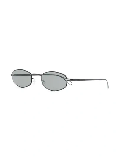 Shop Mykita X Bernhard Willhelm Silver Sunglasses In Black