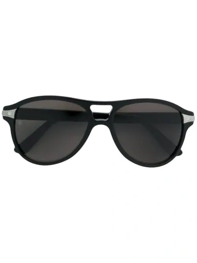 Shop Cartier Santos De  Sunglasses In Black