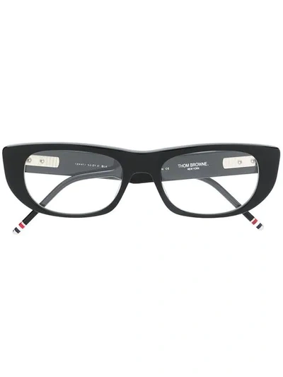 Shop Thom Browne Rectangle Frame Optical Glasses In Black