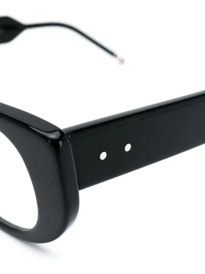 Shop Thom Browne Rectangle Frame Optical Glasses In Black