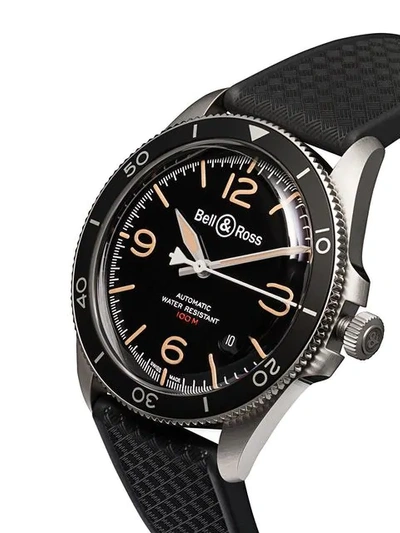 Shop Bell & Ross Br V2-92 Steel Heritage 41mm In Black B Black