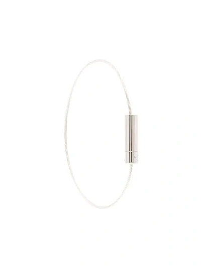 Shop Le Gramme 'cable' Armband In Silver