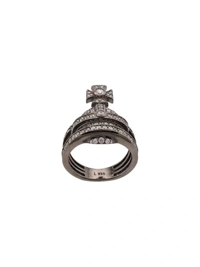 Shop Vivienne Westwood Orb Ring - Silver