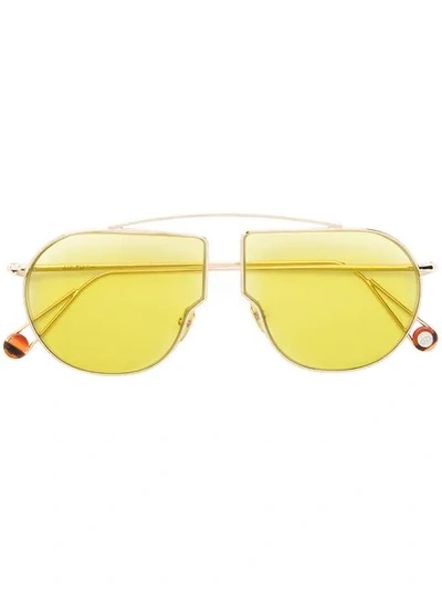 Shop Ahlem Petit Pont Sunglasses - Gold