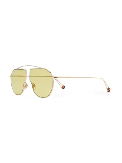 Shop Ahlem Petit Pont Sunglasses - Gold