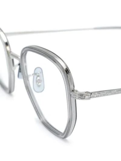 Shop Oliver Peoples Op-40 30th Frame Glasses In Metallic