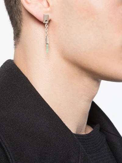 Shop Parts Of Four Talisman Cuboid Earring In Grey