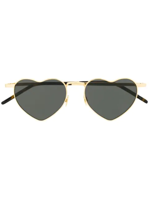 heart sunglasses gold