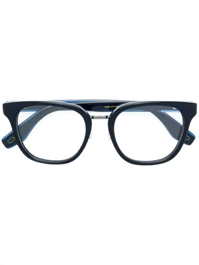 Shop Marc Jacobs Round Glasses In Blue
