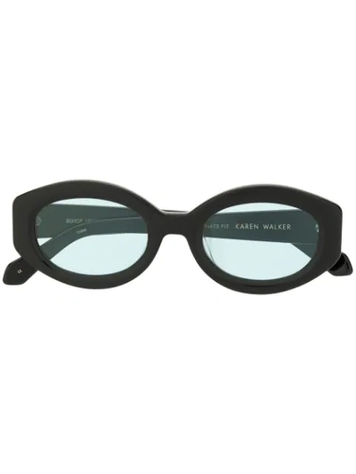 Shop Karen Walker Bishop Alternative-fit Sunglasses In Black