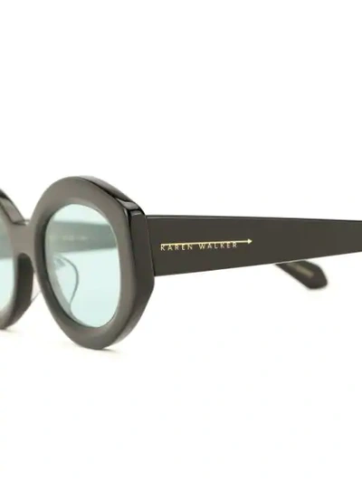 Shop Karen Walker Bishop Alternative-fit Sunglasses In Black