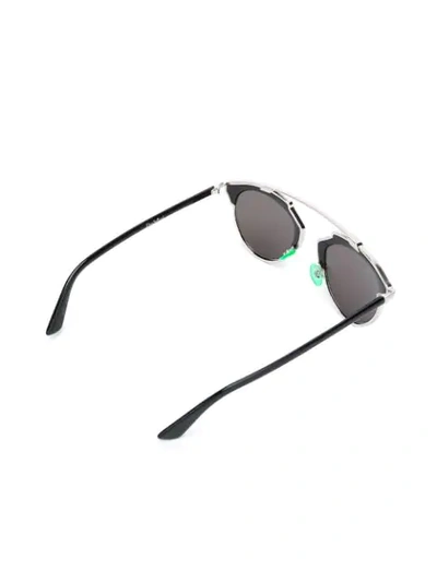 Shop Dior 'so Real' Sunglasses In B1ay1 Black/silver