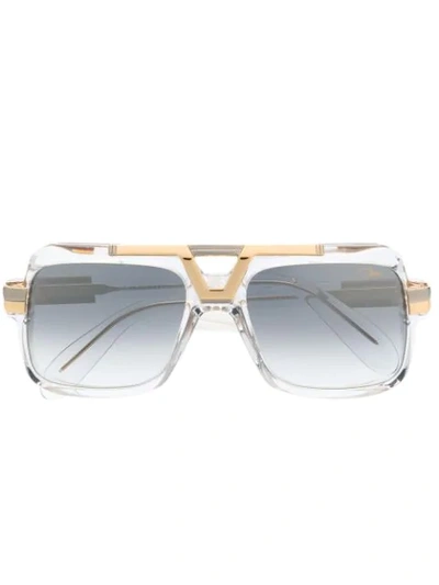 Shop Cazal 6643 Sunglasses In White