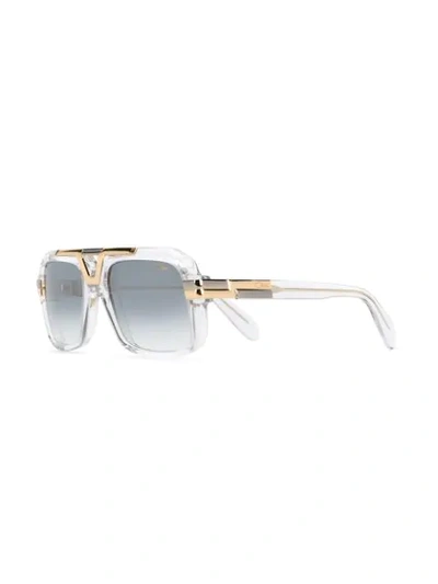 Shop Cazal 6643 Sunglasses In White