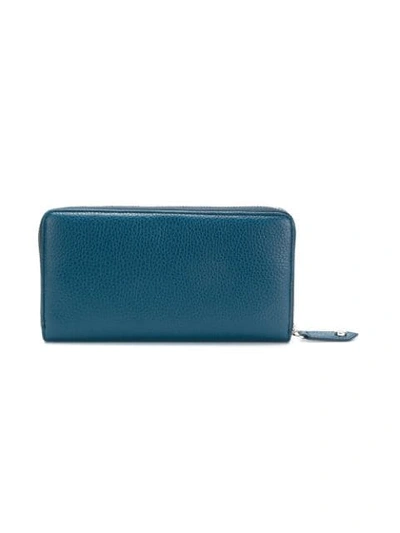 Shop Vivienne Westwood Kent Zip Around Wallet In Blue
