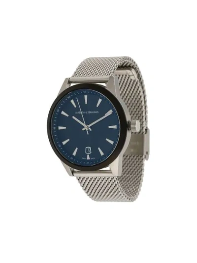 Shop Larsson & Jennings Velo Milanese 39mm Watch In Silver