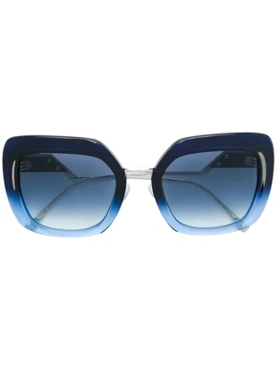 Shop Fendi Square Framed Sunglasses In Blue