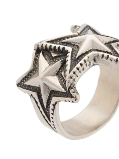 Shop Cody Sanderson 3 Interlocking Stars Ring In Metallic