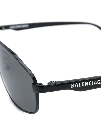 Shop Balenciaga Vintage Aviator Sunglasses In Black