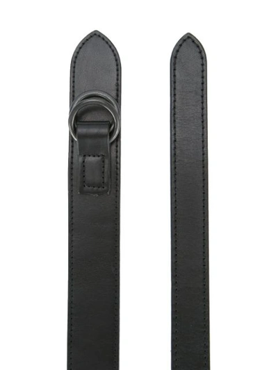 Shop Yohji Yamamoto Double Ring Belt In Black