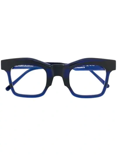 Shop Kuboraum Oversized Square Glasses - Blue