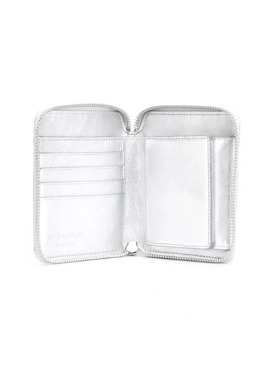 Comme Des Garçons Embossed-logo Wallet In Grey