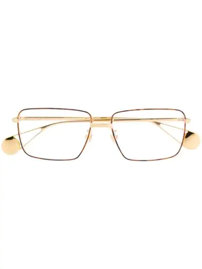 Shop Gucci Square Frame Glasses In Gold