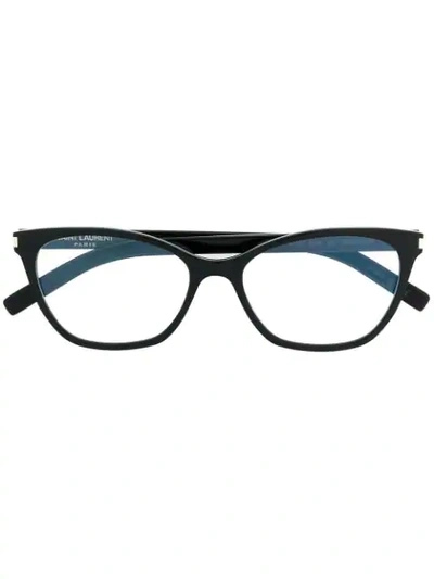 Shop Saint Laurent Sl287 Slim Glasses In Black