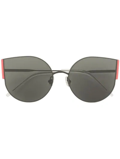 Shop Gentle Monster Chameleon M02 Cat-eye Frame Sunglasses In Black