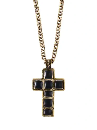 Shop Gucci Necklace With Medium Cross In Gold