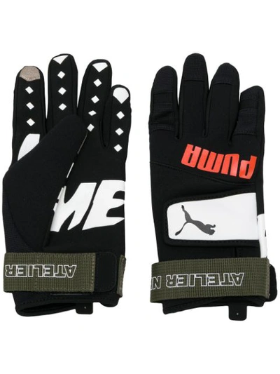 Shop Puma X Atelier New Regime Gloves - Black