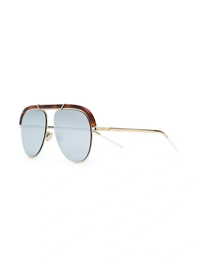 Shop Dior Aviator Frame Tinted Sunglasses In Metallic