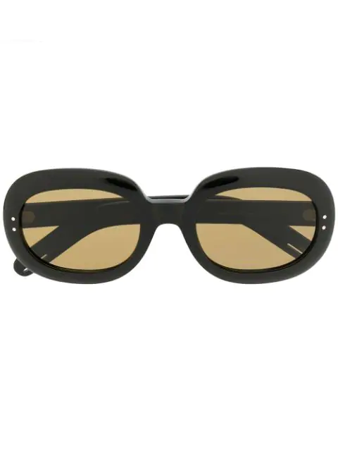 round frame acetate sunglasses gucci