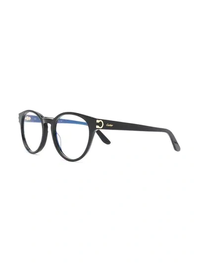 Shop Cartier C Décor Glasses In Black