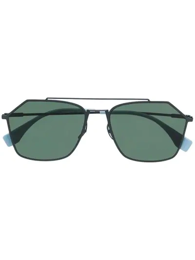 Shop Fendi Aviator Sunglasses In Grey