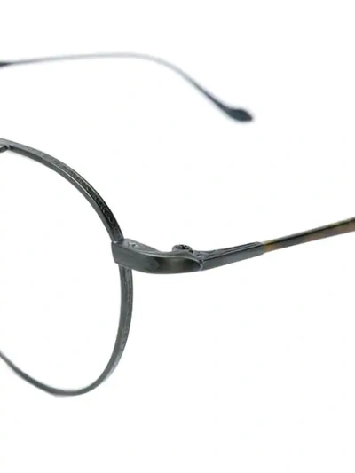 Shop Matsuda Round Frame Glasses In Black