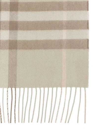 Shop Burberry The Classic Check Scarf In Green