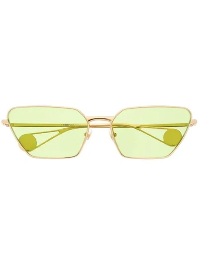 Shop Gucci Gg0538s Sunglasses In Gold