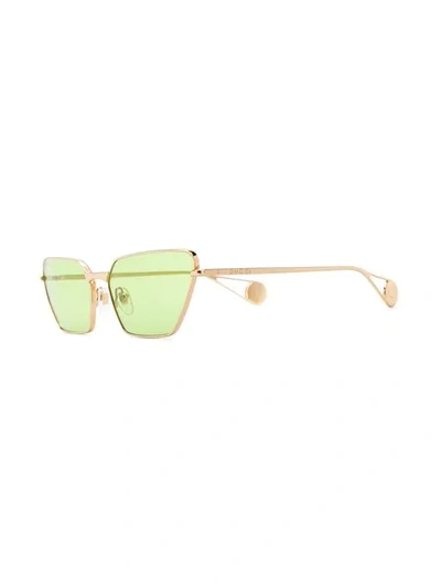 Shop Gucci Gg0538s Sunglasses In Gold
