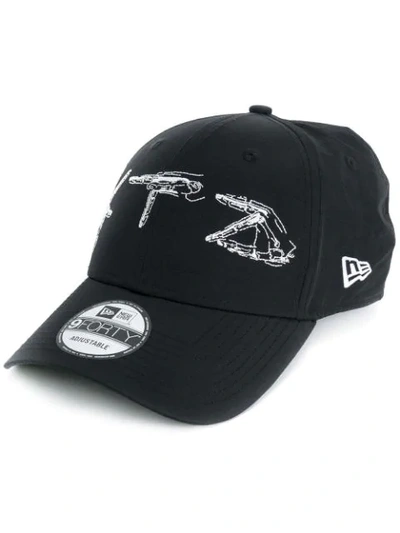 Shop Ktz Hand Embroidered Cap In Black