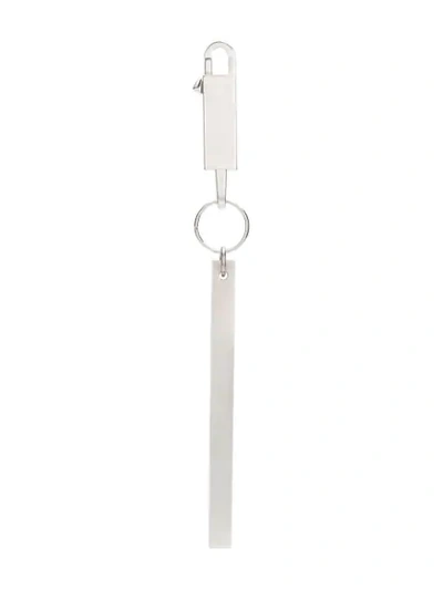 Shop Rick Owens Large Barrette Keychain In Metallic