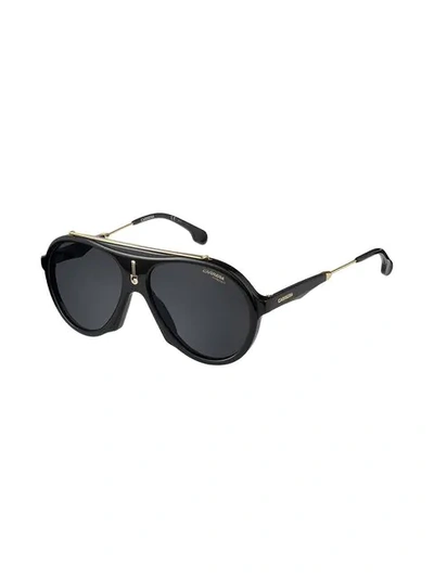 Shop Carrera Pilot Frame Sunglasses In Black