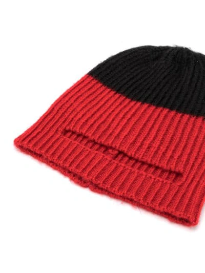 Shop Not Guilty Homme Open Eyes Beanie In Red