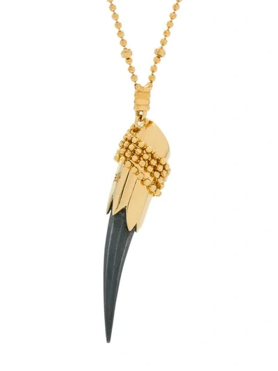 Shop Kasun London Claw Pendant Necklace In Metallic