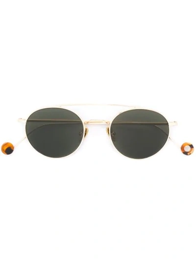 Shop Ahlem Aviator Style Sunglasses In Metallic