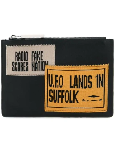 Shop Jw Anderson Headline Patch Zip Wallet In Black