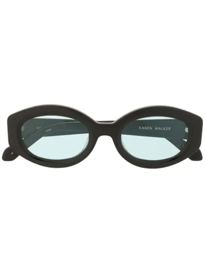 Shop Karen Walker Bishop Sunglasses In Black