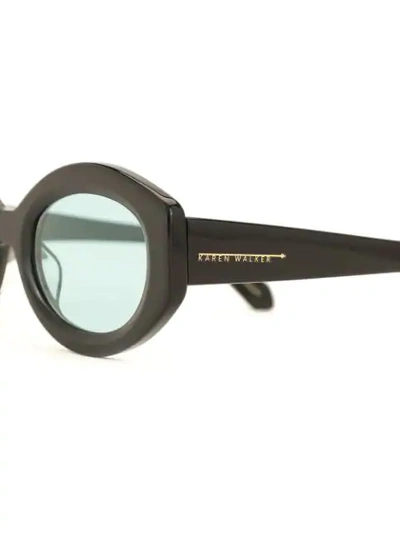 Shop Karen Walker Bishop Sunglasses In Black